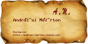Andrási Márton névjegykártya