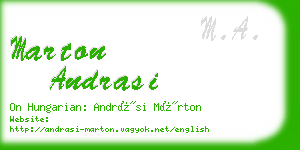 marton andrasi business card